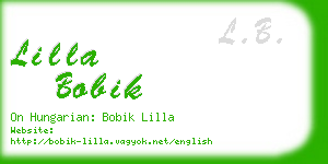 lilla bobik business card
